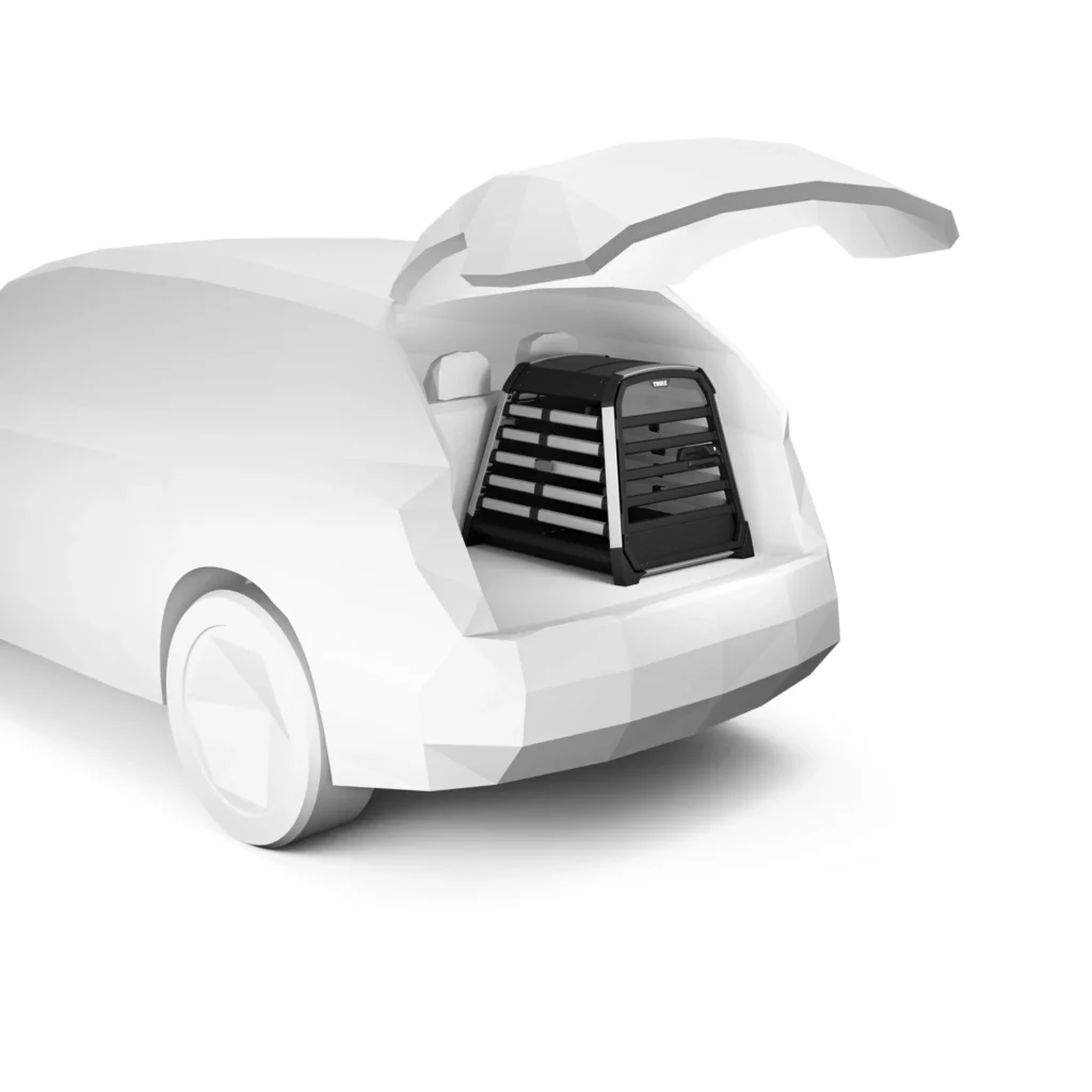 Thule Allax M Compact 770009 hondenbench hond in auto vervoeren